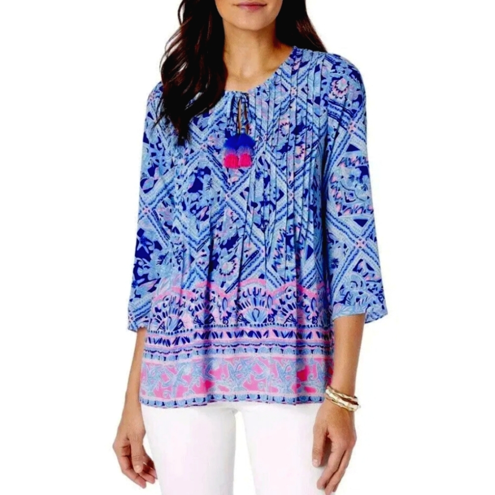 Lilly Pulitzer Marilina Tunic Topin Meet Me on the Dock | Size Small